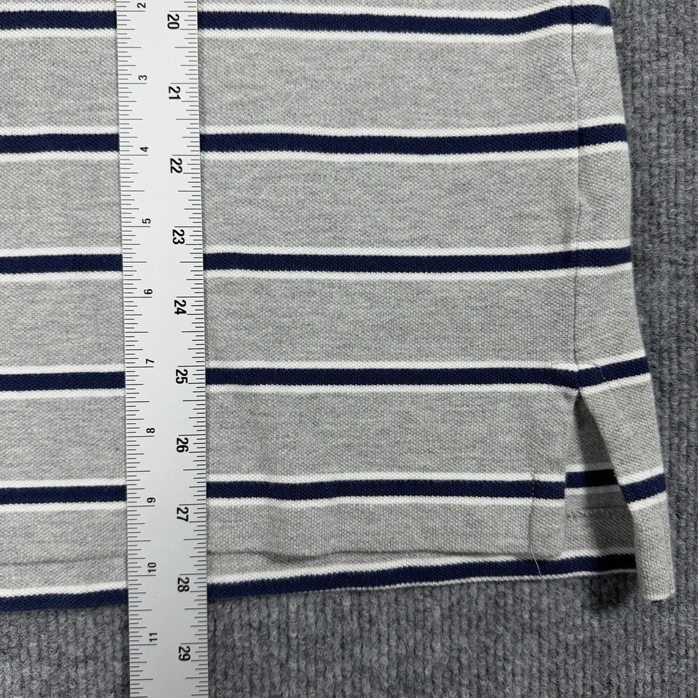 Polo Jeans Company‎ Shirt Mens XL Gray US Flag Blue White Short Sleeve Striped